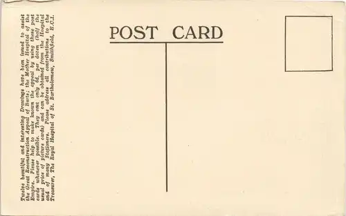 Postcard London Smithfield 1928
