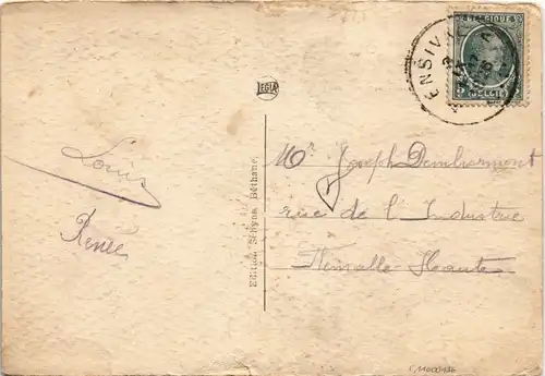 Postkaart Jalhay Galbach Gileppe-Talsperre - Löwe 1922