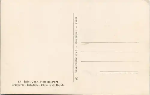 SAINT-JEAN-PIED-DE-PORT SAINT- Remparts - Citadelle - Chemin de Ronde 1930