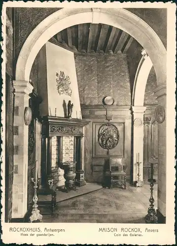 Antwerpen Anvers Rockoxhuis, Maison Rockox, Coin des Galeries 1930