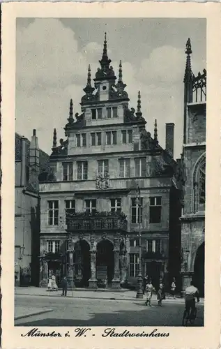 Ansichtskarte Münster (Westfalen) Partie am Stadtweinhaus 1925