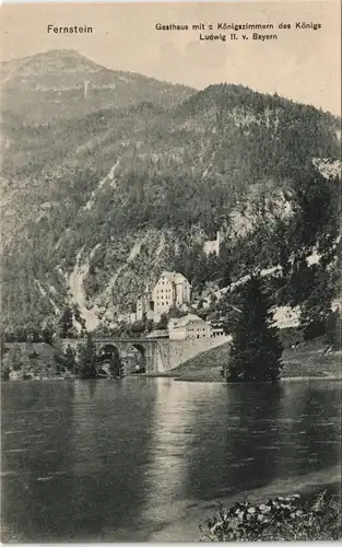 Fernstein-Nassereith Gasthaus mit 2 Königszimmern des Königs 1906