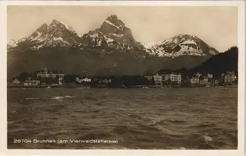 Ansichtskarte Brunnen SZ-Ingenbohl Blick auf die Stadt 1931