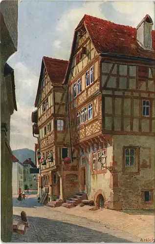 Ansichtskarte Bad Orb Künstlerkarte - Hauptstraße 1913