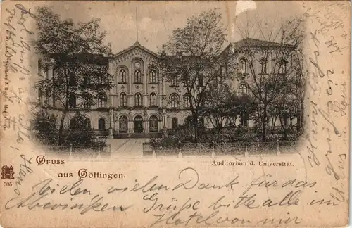 Ansichtskarte Göttingen Auditorium d. Universität. 1900