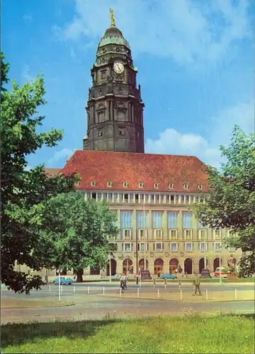 Ansichtskarte Innere Altstadt-Dresden Neues Rathaus 1970