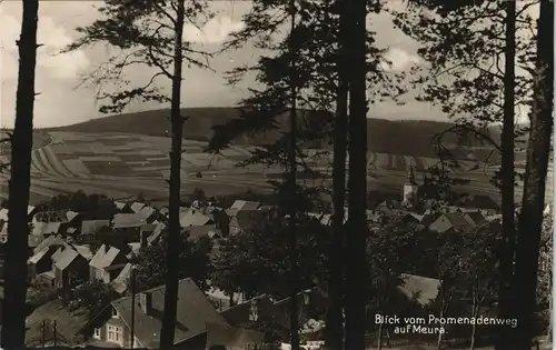 Ansichtskarte Meura Blick vom Promenadenweg 1931