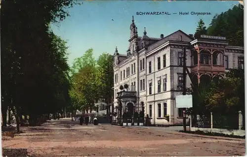 Ansichtskarte Mittleres Schwarzatal SCHWARZATAL Hotel Chrysopras 1922