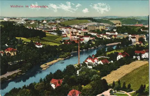 Ansichtskarte Waldheim (Sachsen) Stadt - Weitblick 1913