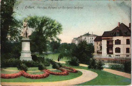 Ansichtskarte Erfurt Pförtchen-Anlagen 1907