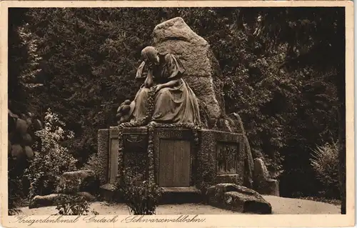 Ansichtskarte Gutach (Schwarzwaldbahn) Kriegerdenkmal 1928