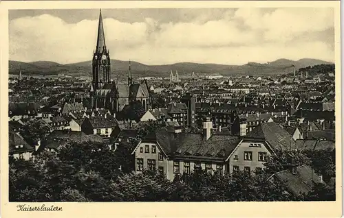 Ansichtskarte Kaiserslautern Blick über die Stadt 1932