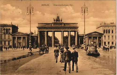 Ansichtskarte Mitte-Berlin Brandenburger Tor, BSR-Stadtreinigung 1910