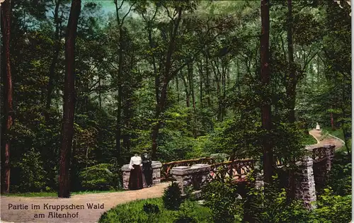 Rüttenscheid-Essen (Ruhr) Partie im Kruppschen Wald am Altenhof 1913