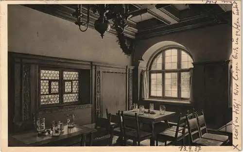 Ansichtskarte Bad Reichenhall Bürgerbräu - Ratstrinkstube 1937