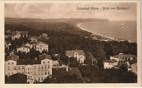 Ansichtskarte Göhren (Rügen) Blick vom Nordpeerd - Strand-Hotel 1922