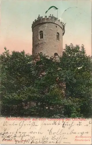 Ansichtskarte Collm-Wermsdorf Collmberg - Turm, Handcoloriert 1902