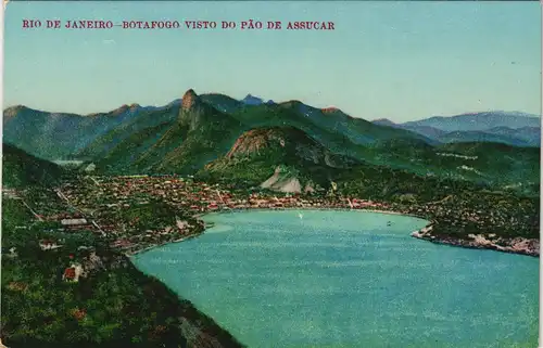 Postcard Rio de Janeiro BOTAFOGO VISTO DO PÃO DE ASSUCAR 1922