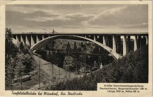 Hermsdorf (Thüringen) Brücke Teufelstal/Teufelstalbrücke im bau 1932