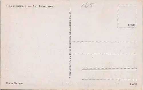 Ansichtskarte Lehnitz-Oranienburg Anlegestelle, Motorboot, Ruderer 1940