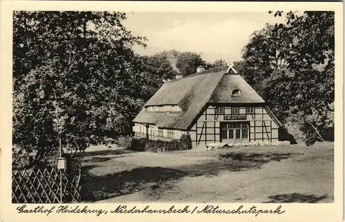 Ansichtskarte Niederhaverbeck Gasthof Heidekrug 1952