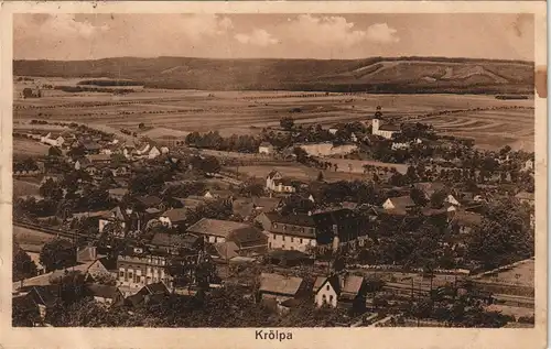 Ansichtskarte Krölpa Blick auf die Stadt 1930
