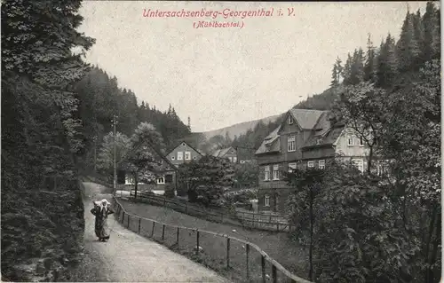 Sachsenberg-Georgenthal-Klingenthal Straßenpartie Mühlbachtal 1925