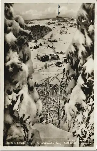 Steindöbra-Klingenthal Aschberggebiet nach dem Scheibenberg im Winter 1937