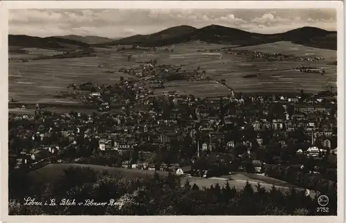 Ansichtskarte Löbau vom Löbauer Berg auf die Stadt 1931