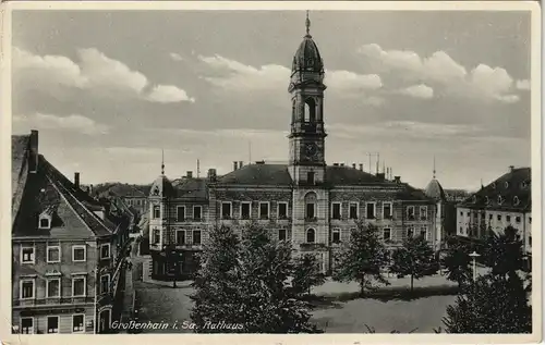 Ansichtskarte Großenhain Marktplatz - Eckgeschäft 1934