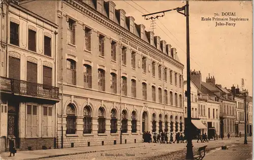 Douai Dowaai Ecole Primaire Supérieure gel. Feldpost Garde Korps 1912