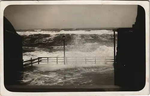 Ansichtskarte Westerland-Sylt Surmflut 1927
