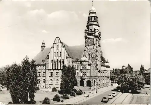 Ansichtskarte Wittenberge Straßenpartie am Rathaus 1975