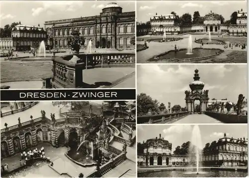 Ansichtskarte Innere Altstadt-Dresden Dresdner Zwinger Fotokarte Mehrbild 1974