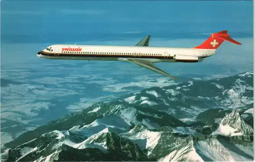 Ansichtskarte  Flugzeuge: McDonnell Douglas MD 81 Swissair 1978
