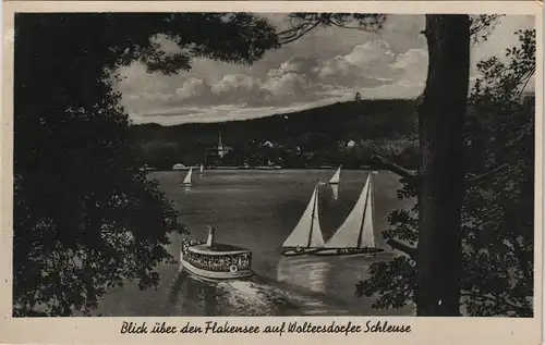 Ansichtskarte Woltersdorf Woltersdorfer Schleuse, Falkensee Dampfer 1940