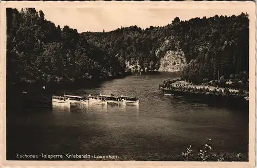 Lauenhain-Mittweida Talsperre  Zschopautalsperre Passagierschiffe 1937