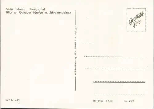 Kirnitzschtal-Sebnitz Sachsen Kirnitzschtal Landschafts-Panorama DDR AK 1973