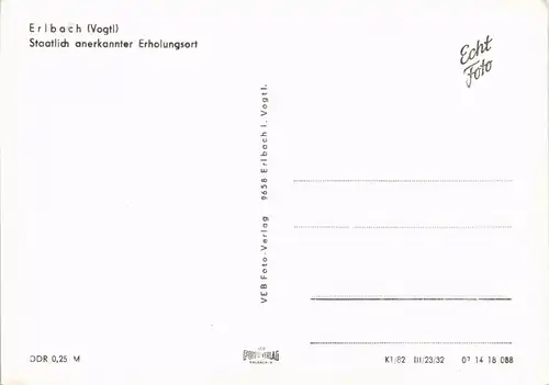 Erlbach (Vogtland) DDR Mehrbild-AK Vogtland Winter Ansichten 1982