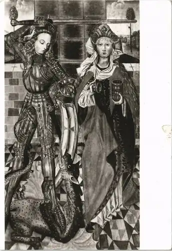 Aschersleben Georg und Maria Magdalena Motiv der Stephani-Kirche 1983
