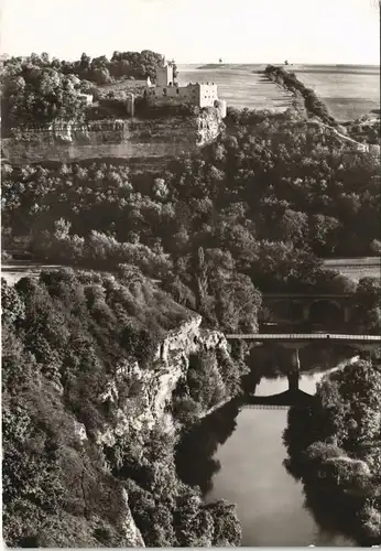 Ansichtskarte Saaleck-Bad Kösen Rudelsburg Castle View, DDR Ansicht AK 1984