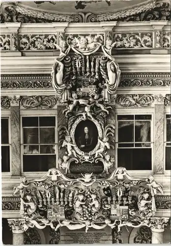 Eisenberg (Thüringen) Schlosskirche Wappen, DDR Ansichtskarte 1986/1974