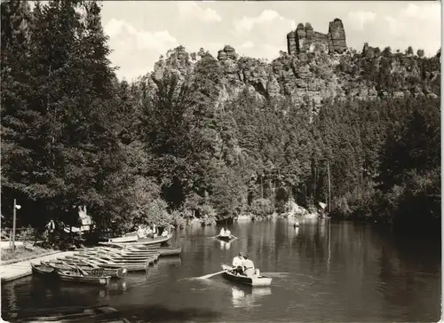 Rathen Lokomotive (Fels - Sächsische Schweiz) Panorama Sachsen DDR AK 1977