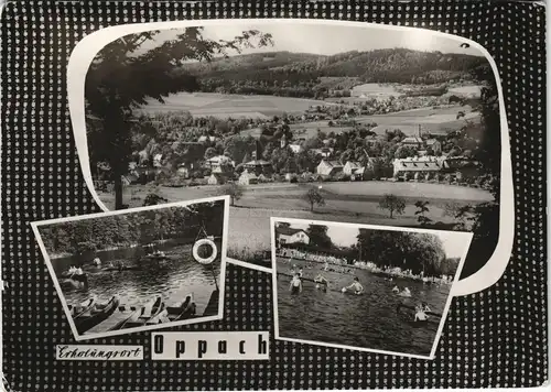 Ansichtskarte Oppach (Oberlausitz) DDR Mehrbild-AK mit Panorama-Ansicht 1966