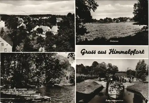 Himmelpfort-Fürstenberg/Havel DDR Stolpsee, Teilansicht, Schleuse, Haussee 1976