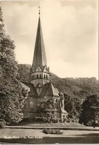 Thale (Harz) Thale/Harz - St. Petri - Kirche, DDR Ansicht AK 1974