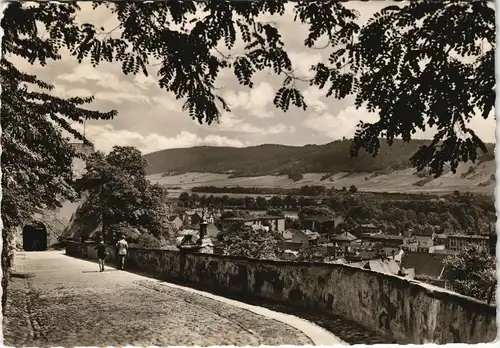 Rudolstadt Panorama-Ansicht Blick vom Schloßaufgang DDR AK 1983/1958