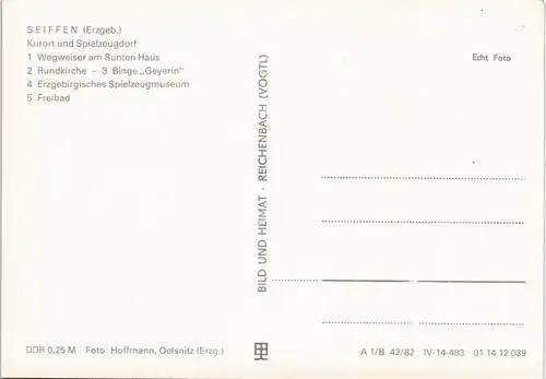 Ansichtskarte Seiffen (Erzgebirge) Ansichten 1985