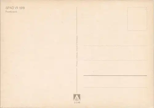 Ansichtskarte  Flugzeug Motiv-AK SPAD VII anno 1918 1975