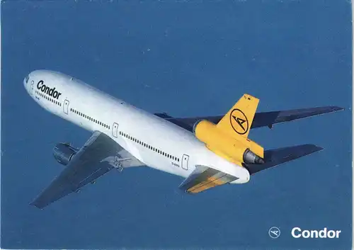 Ansichtskarte  Condor DC 10-30 im Flug Flugzeug Motiv-AK Airplane 2000